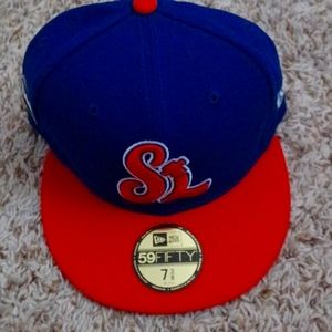 Brand new never worn custom, New Era Port St. Lucie Mets on field hat size: 73/8